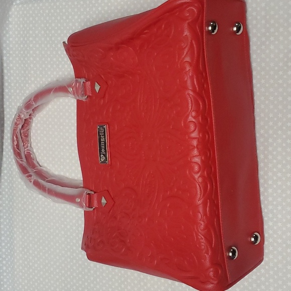 Red Embossed Loungefly tote - Picture 5 of 8